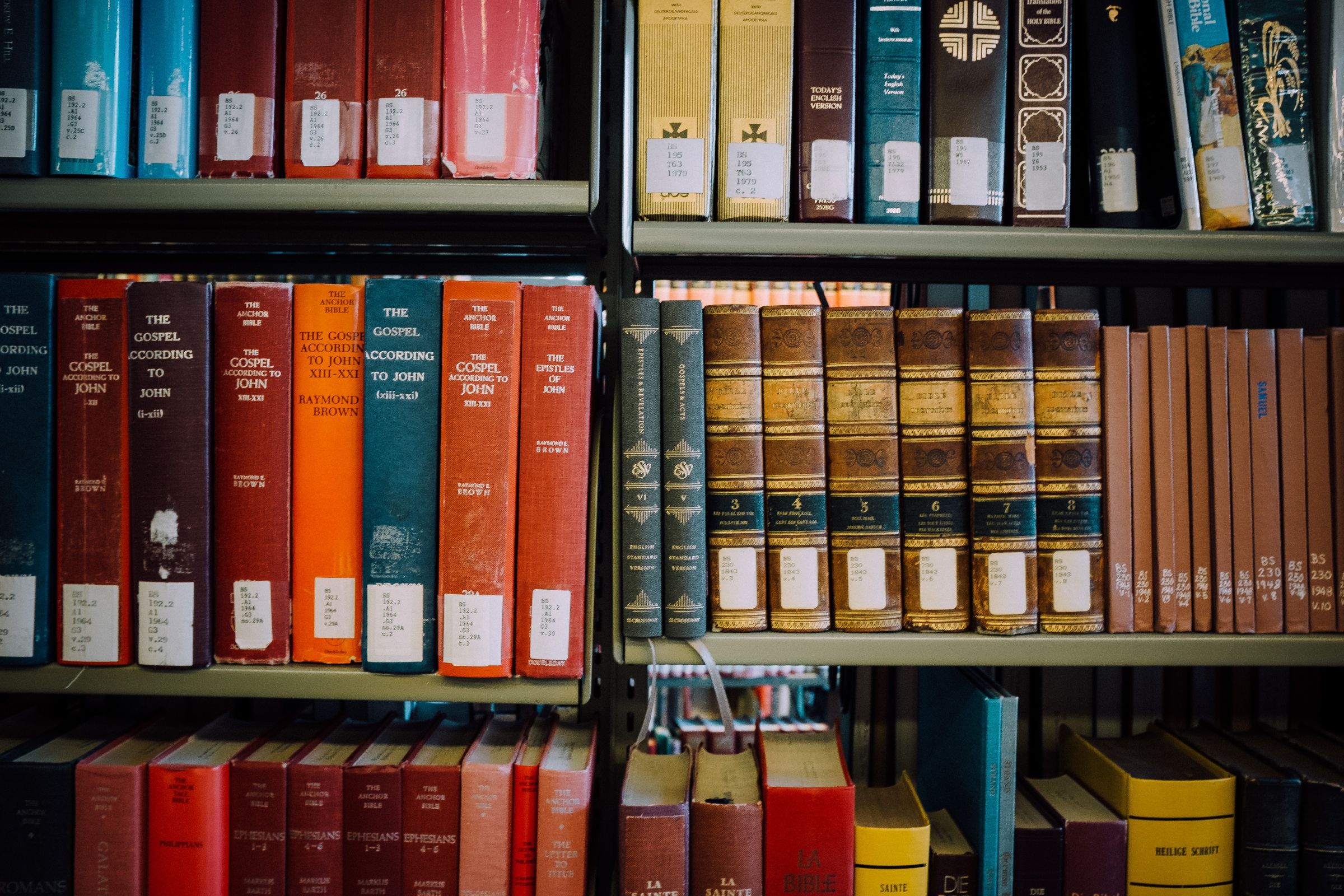 Shelves of bound records